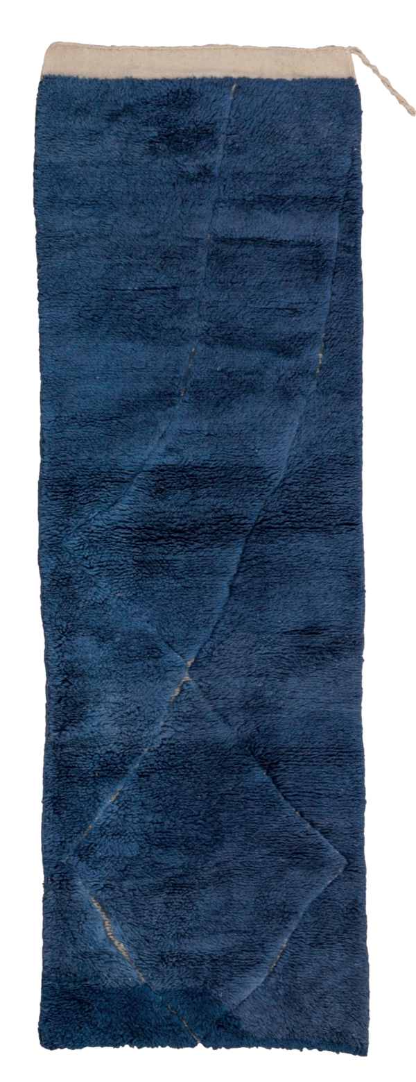 Intersected | Ready to ship 75cm x 245cm (2.5' x 8')| Mid Blue